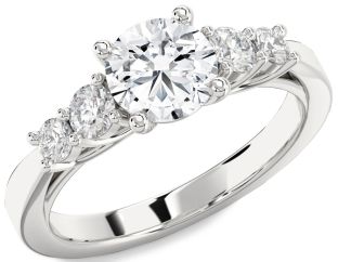 Diamond Platinum Round Solitaire Engagement Ring