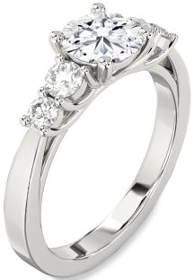 Diamond Platinum Round Engagement Ring