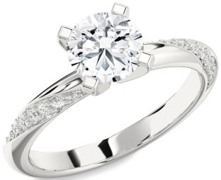 Diamond Platinum Round Solitaire Engagement Ring