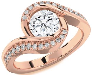 Diamond Rose Gold Round Solitaire Engagement Ring