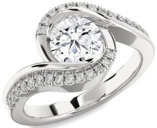 Diamond Platinum Round Solitaire Engagement Ring