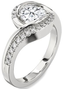 Diamond White Gold Round Solitaire Engagement Ring