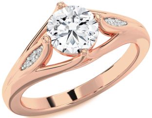 Diamond Rose Gold Round Solitaire Engagement Ring
