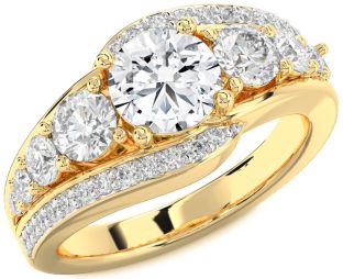 Diamond Gold Round Solitaire Engagement Ring