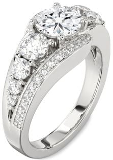Diamond White Gold Round Engagement Ring