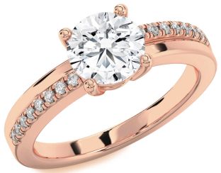 Diamond Rose Gold Round Solitaire Engagement Ring