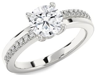 Diamond Platinum Round Solitaire Engagement Ring
