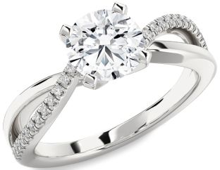 Diamond Platinum Round Solitaire Engagement Ring