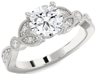 Diamond Platinum Round Solitaire Engagement Ring