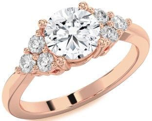 Diamond Rose Gold Round Solitaire Engagement Ring