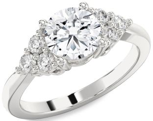 Diamond Platinum Round Solitaire Engagement Ring