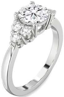 Diamond Platinum Round Engagement Ring