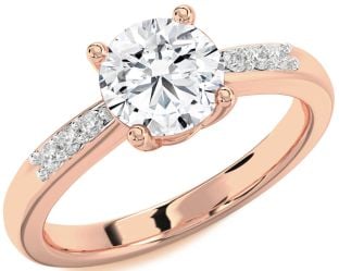 Diamond Rose Gold Round Solitaire Engagement Ring