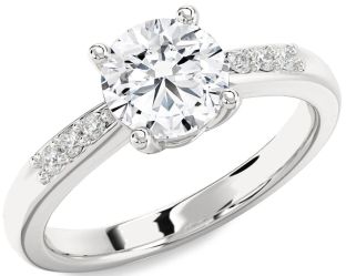 Diamond Platinum Round Solitaire Engagement Ring