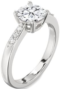 Diamond Platinum Round Solitaire Engagement Ring