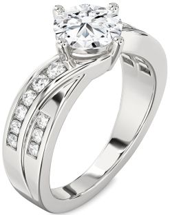 Diamond Platinum Round Solitaire Engagement Ring