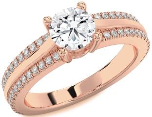 Diamond Rose Gold Round Solitaire Engagement Ring