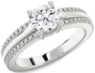 Diamond Platinum Round Solitaire Engagement Ring