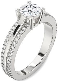 Diamond Platinum Round Solitaire Engagement Ring