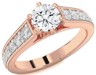 Diamond Rose Gold Round Solitaire Engagement Ring