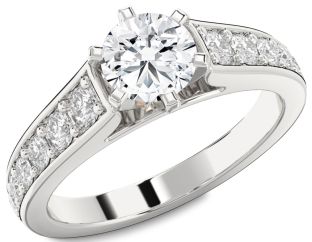 Diamond Platinum Round Solitaire Engagement Ring
