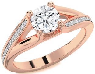 Diamond Rose Gold Round Solitaire Engagement Ring