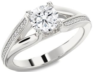 Diamond Platinum Round Solitaire Engagement Ring