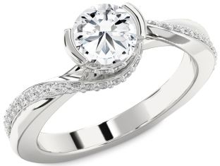 Diamond Platinum Round Solitaire Engagement Ring
