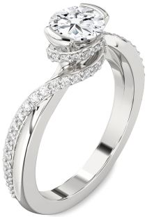 Diamond Platinum Round Solitaire Engagement Ring