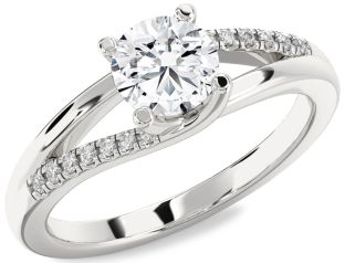 Diamond Platinum Round Solitaire Engagement Ring