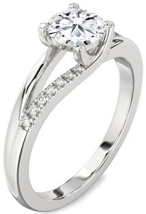 Diamond Platinum Round Solitaire Engagement Ring