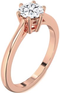 Diamond Rose Gold Round Solitaire Engagement Ring