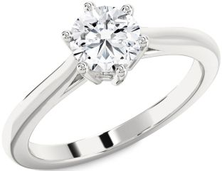Diamond Platinum Round Solitaire Engagement Ring