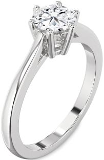 Diamond Platinum Round Solitaire Engagement Ring