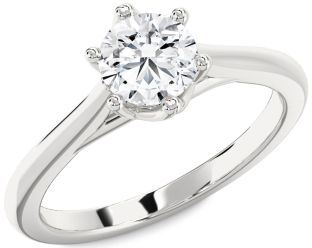 Diamond Platinum Round Solitaire Engagement Ring
