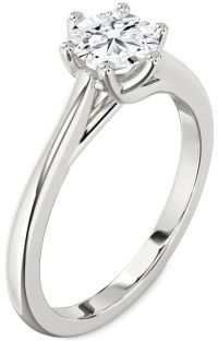 Diamond Platinum Round Solitaire Engagement Ring