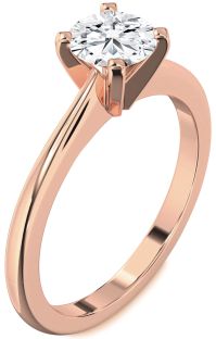Diamond Rose Gold Round Solitaire Engagement Ring