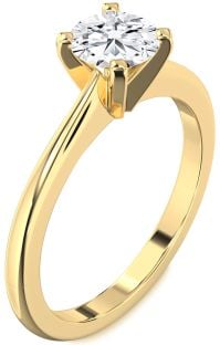 Diamond Gold Round Solitaire Engagement Ring