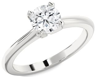 Diamond Platinum Round Solitaire Engagement Ring