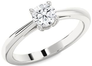 Diamond Platinum Round Solitaire Engagement Ring