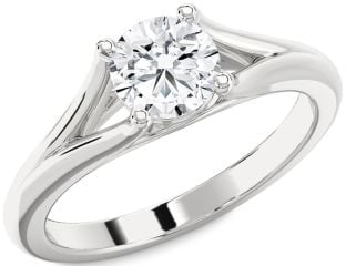 Diamond Platinum Round Solitaire Engagement Ring