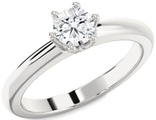 Diamond Platinum Round Solitaire Engagement Ring