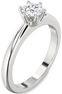 Diamond Platinum Round Solitaire Engagement Ring