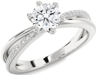 Diamond White Gold Round Solitaire Engagement Ring