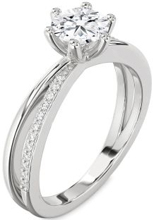 Diamond Platinum Round Solitaire Engagement Ring