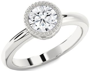 Diamond White Gold Round Solitaire Engagement Ring