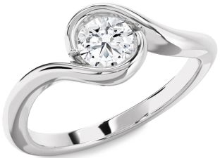Diamond Platinum Round Solitaire Engagement Ring