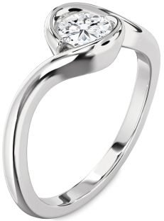 Diamond Platinum Round Solitaire Engagement Ring
