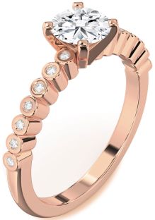Diamond Rose Gold Round Solitaire Engagement Ring