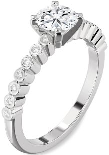 Diamond Platinum Round Solitaire Engagement Ring
